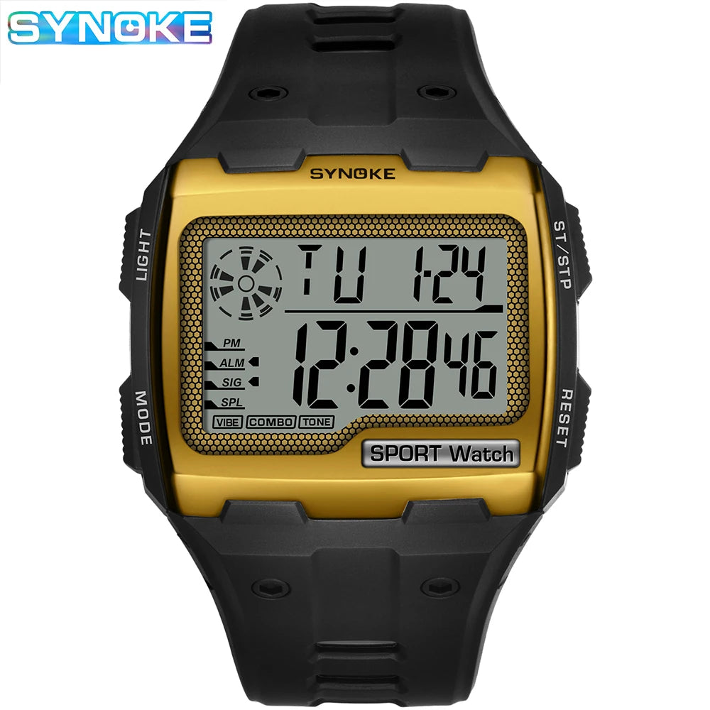 Men Digital Watch - Big Number Display | 3ATM Water Resistant Outdoor Sports - ZOOMNSTORE