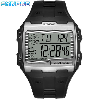 Men Digital Watch - Big Number Display | 3ATM Water Resistant Outdoor Sports - ZOOMNSTORE