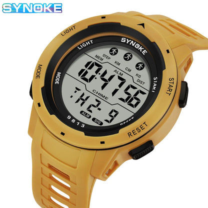 Men Digital Watch - Waterproof 50M Sports Watch With Large Screen & Alarm - ZOOMNSTORE