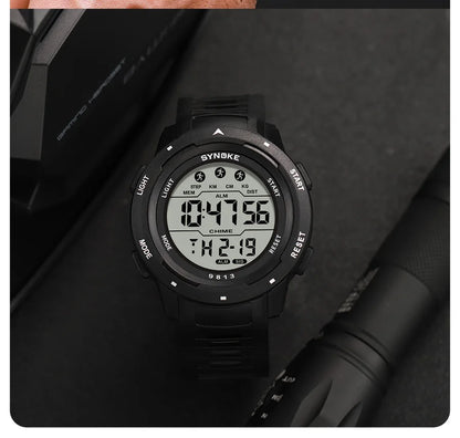 Men Digital Watch - Waterproof 50M Sports Watch With Large Screen & Alarm - ZOOMNSTORE