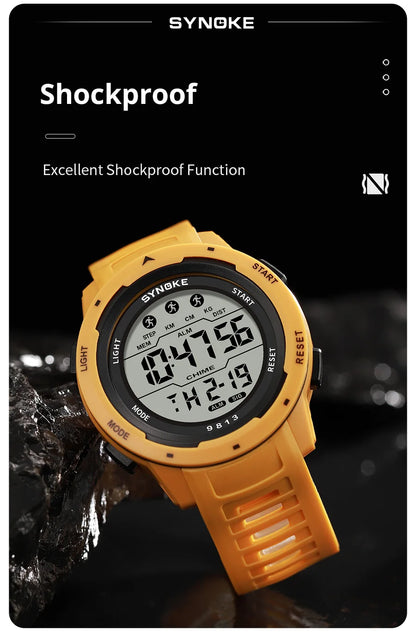 Men Digital Watch - Waterproof 50M Sports Watch With Large Screen & Alarm - ZOOMNSTORE