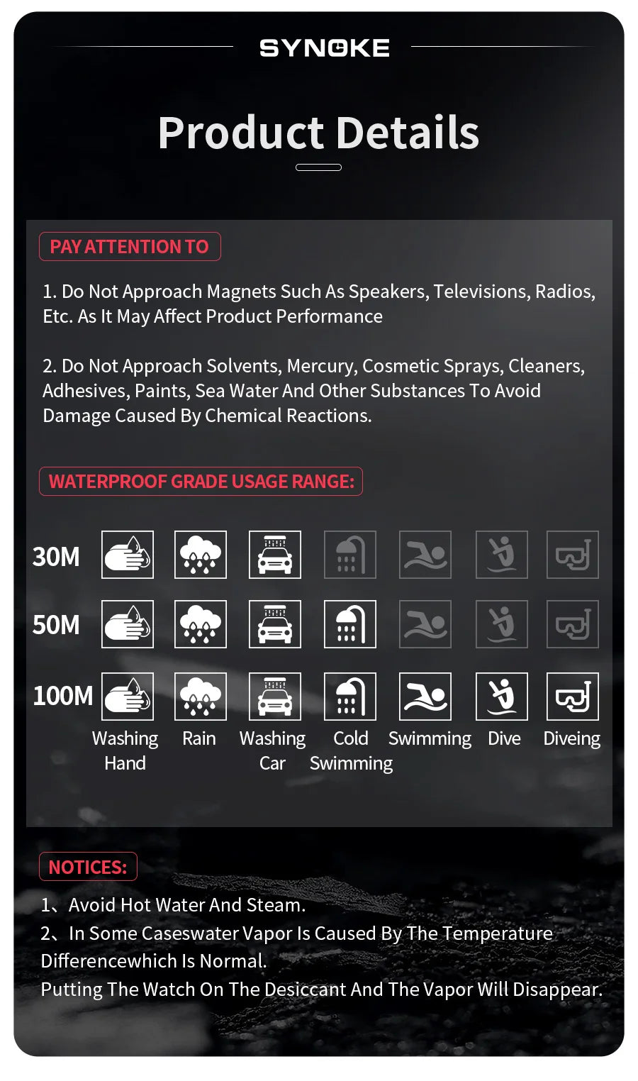Men Digital Watch - Waterproof 50M Sports Watch With Large Screen & Alarm - ZOOMNSTORE