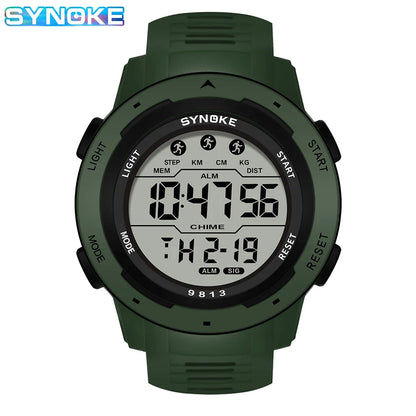 Men Digital Watch - Waterproof 50M Sports Watch With Large Screen & Alarm - ZOOMNSTORE