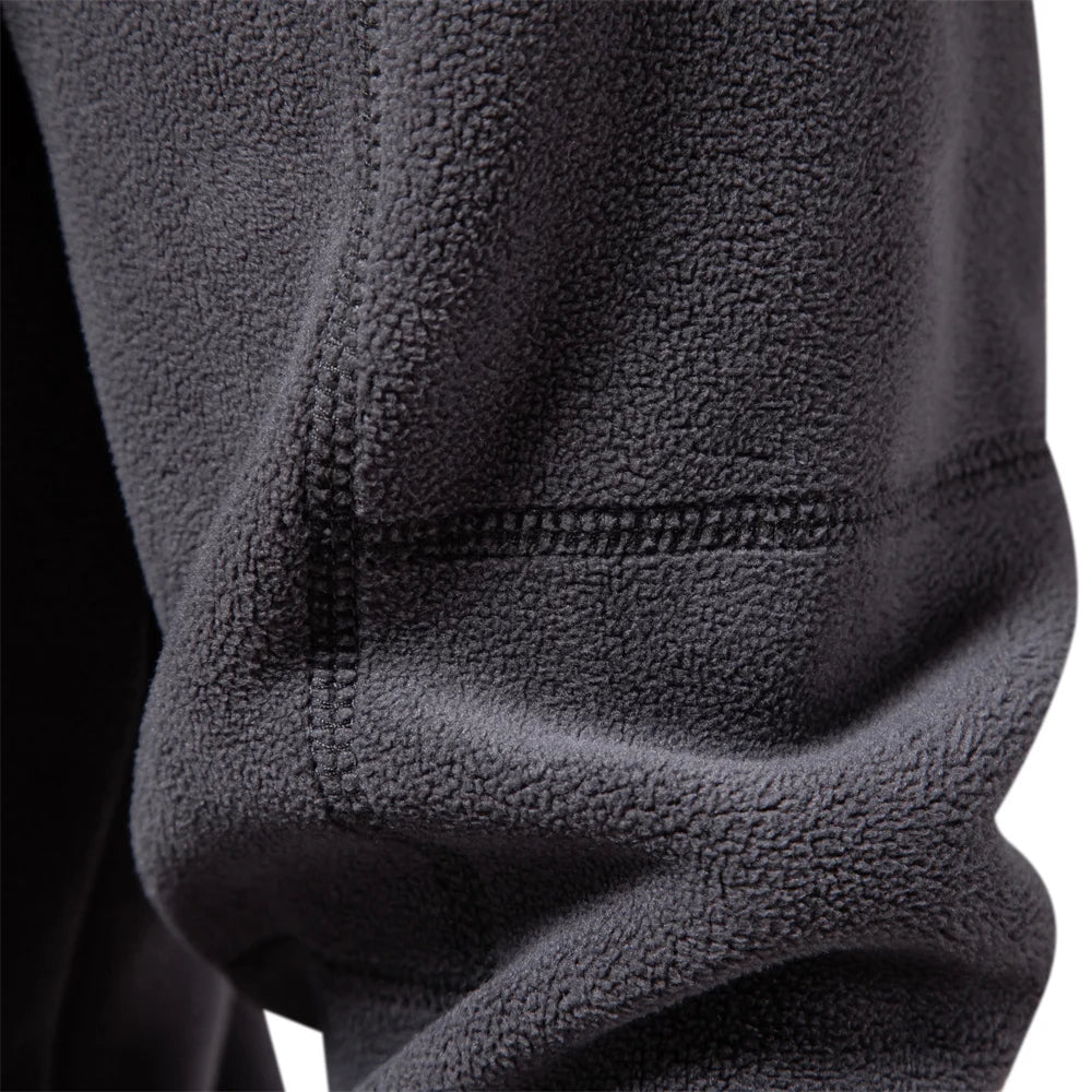 Mens Fleece Pullover Jacket - Warm Zipper Neck Sweatshirt - ZOOMNSTORE