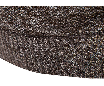 Autumn Winter Fleece Sweater Men Thicker Turtleneck Warm Pullover Slim Fit Man Clothes Luxury Brand Black Brown Jumpers Elastic - ZOOMNSTORE