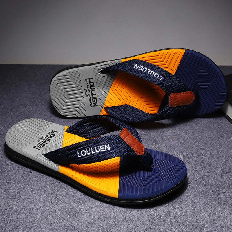Mens Breathable Summer Flip Flops - Casual Beach Slippers - ZOOMNSTORE