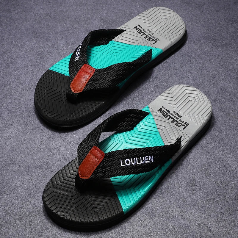 Mens Breathable Summer Flip Flops - Casual Beach Slippers - ZOOMNSTORE