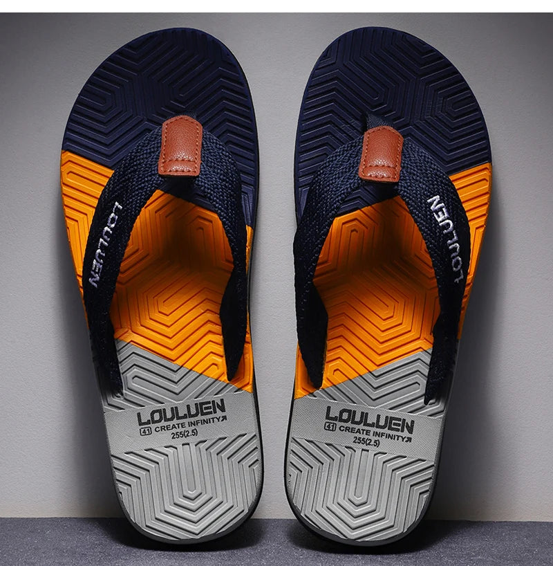 Mens Breathable Summer Flip Flops - Casual Beach Slippers - ZOOMNSTORE