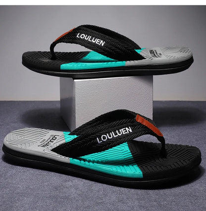 Mens Breathable Summer Flip Flops - Casual Beach Slippers - ZOOMNSTORE