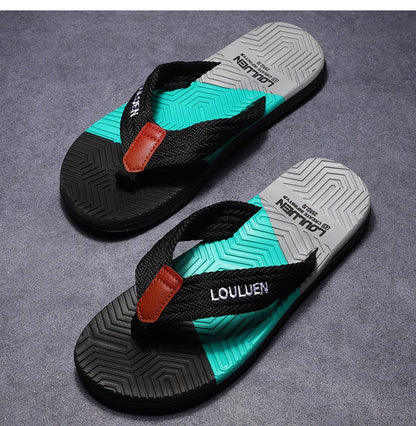 Mens Breathable Summer Flip Flops - Casual Beach Slippers - ZOOMNSTORE
