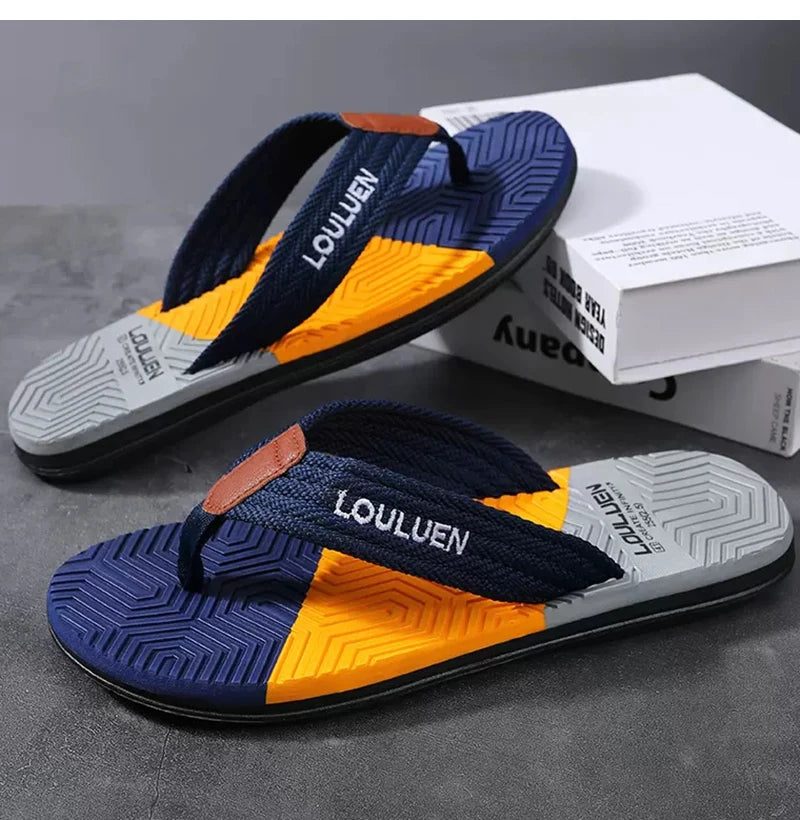 Mens Breathable Summer Flip Flops - Casual Beach Slippers - ZOOMNSTORE