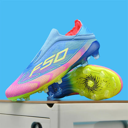Men Football Boots - High-Quality Soccer Cleats | Non-Slip Lace-Up Outdoor Grass Shoes - ZOOMNSTORE