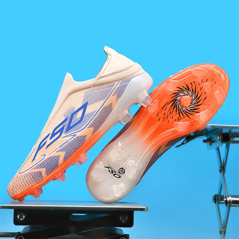 Men Football Boots - High-Quality Soccer Cleats | Non-Slip Lace-Up Outdoor Grass Shoes - ZOOMNSTORE