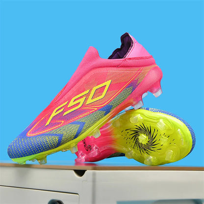 Men Football Boots - High-Quality Soccer Cleats | Non-Slip Lace-Up Outdoor Grass Shoes - ZOOMNSTORE