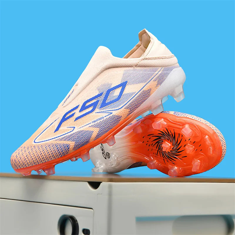 Men Football Boots - High-Quality Soccer Cleats | Non-Slip Lace-Up Outdoor Grass Shoes - ZOOMNSTORE
