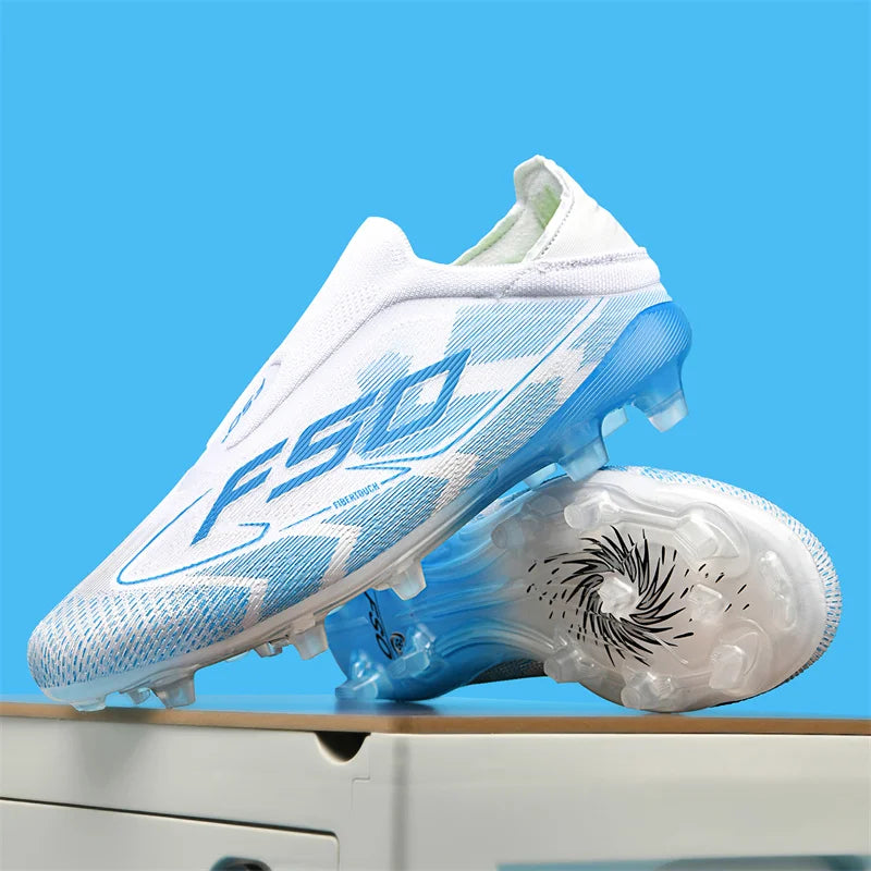 Men Football Boots - High-Quality Soccer Cleats | Non-Slip Lace-Up Outdoor Grass Shoes - ZOOMNSTORE