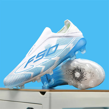 Men Football Boots - High-Quality Soccer Cleats | Non-Slip Lace-Up Outdoor Grass Shoes - ZOOMNSTORE
