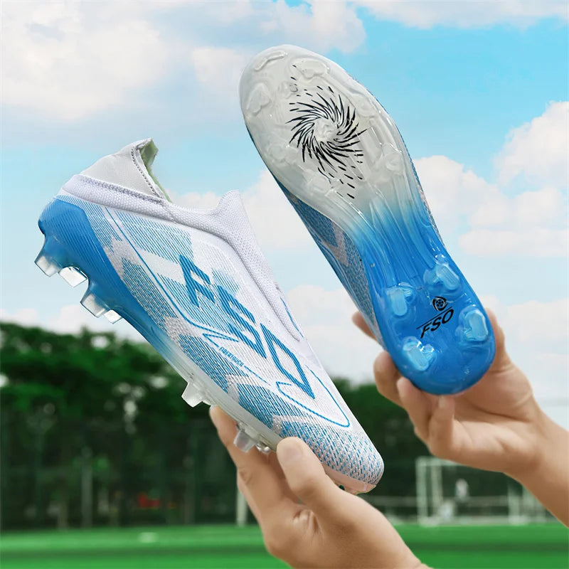 Men Football Boots - High-Quality Soccer Cleats | Non-Slip Lace-Up Outdoor Grass Shoes - ZOOMNSTORE