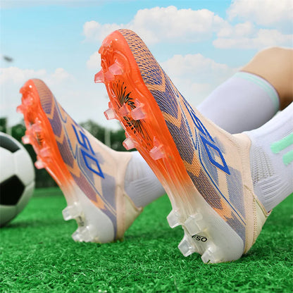 Men Football Boots - High-Quality Soccer Cleats | Non-Slip Lace-Up Outdoor Grass Shoes - ZOOMNSTORE