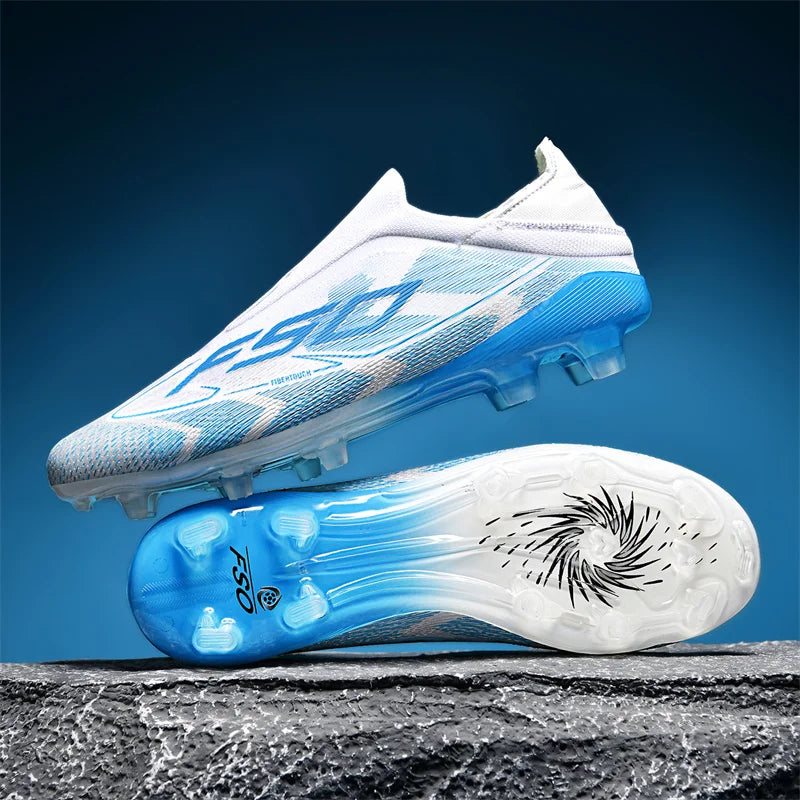 Men Football Boots - High-Quality Soccer Cleats | Non-Slip Lace-Up Outdoor Grass Shoes - ZOOMNSTORE