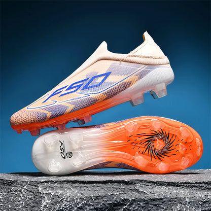 Men Football Boots - High-Quality Soccer Cleats | Non-Slip Lace-Up Outdoor Grass Shoes - ZOOMNSTORE