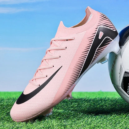 Men Football Boots - Outdoor Soccer Cleats with Long Spikes | Breathable Training Shoes - ZOOMNSTORE