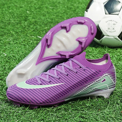 Men Football Boots - Outdoor Soccer Cleats with Long Spikes | Breathable Training Shoes - ZOOMNSTORE