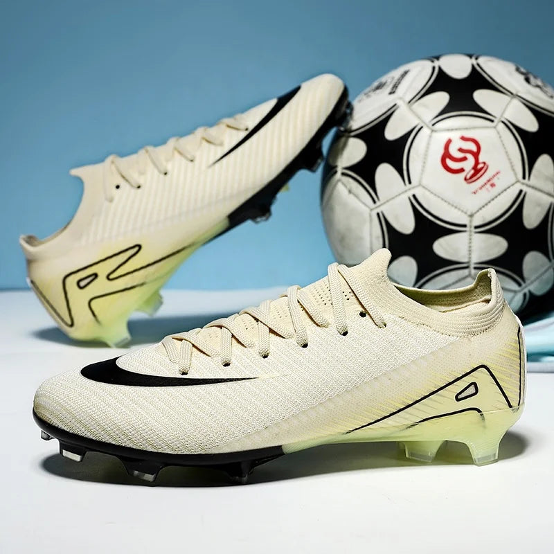 Men Football Boots - Outdoor Soccer Cleats with Long Spikes | Breathable Training Shoes - ZOOMNSTORE