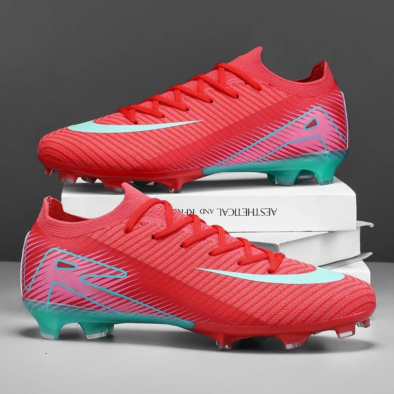 Men Football Boots - Outdoor Soccer Cleats with Long Spikes | Breathable Training Shoes - ZOOMNSTORE