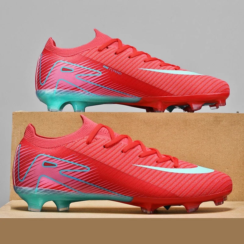 Men Football Boots - Outdoor Soccer Cleats with Long Spikes | Breathable Training Shoes - ZOOMNSTORE
