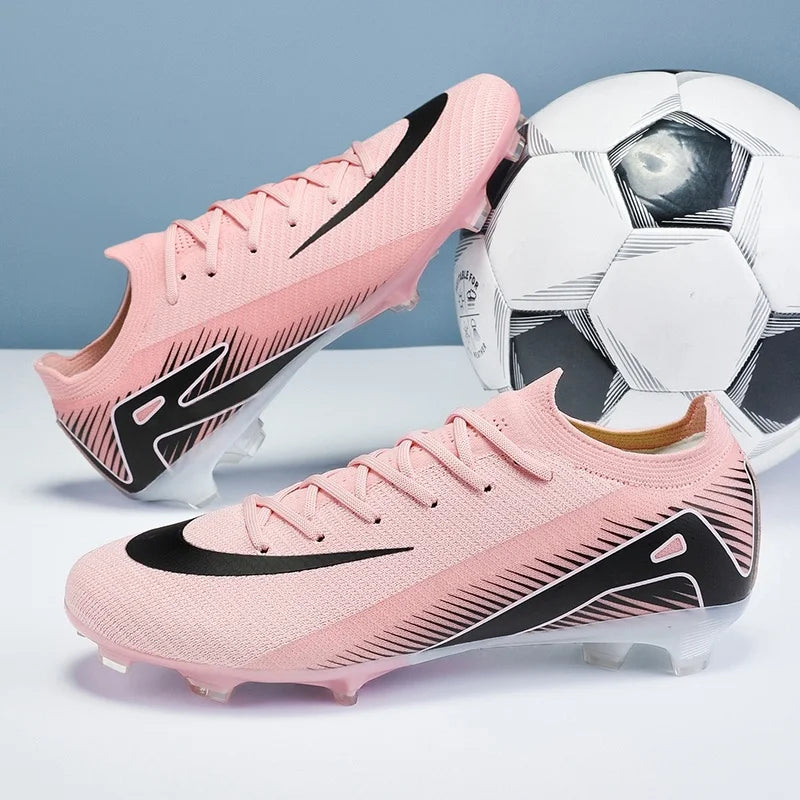 Men Football Boots - Outdoor Soccer Cleats with Long Spikes | Breathable Training Shoes - ZOOMNSTORE