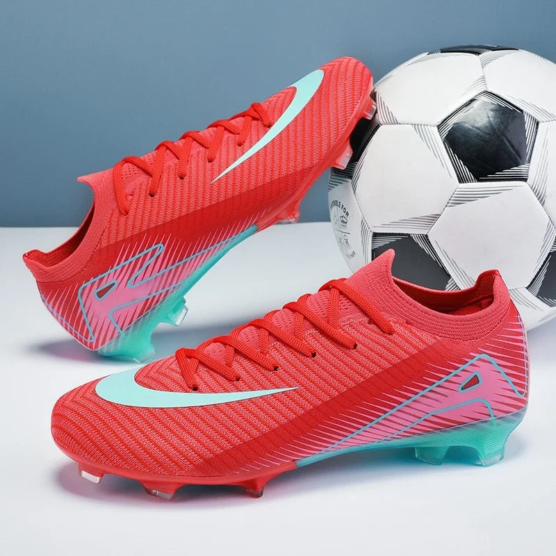 Men Football Boots - Outdoor Soccer Cleats with Long Spikes | Breathable Training Shoes - ZOOMNSTORE
