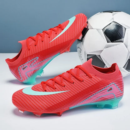 Men Football Boots - Outdoor Soccer Cleats with Long Spikes | Breathable Training Shoes - ZOOMNSTORE