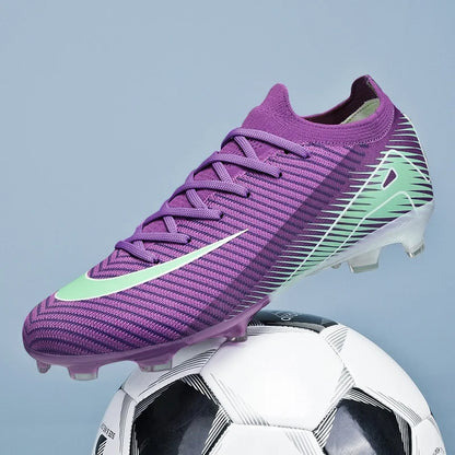 Men Football Boots - Outdoor Soccer Cleats with Long Spikes | Breathable Training Shoes - ZOOMNSTORE