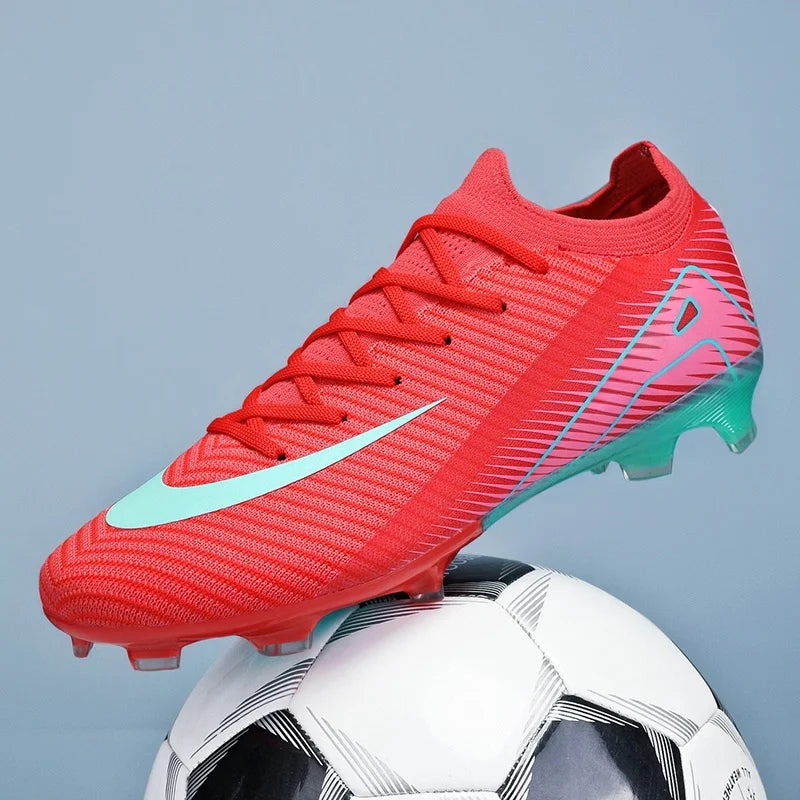 Men Football Boots - Outdoor Soccer Cleats with Long Spikes | Breathable Training Shoes - ZOOMNSTORE