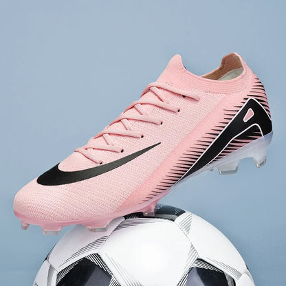 Men Football Boots - Outdoor Soccer Cleats with Long Spikes | Breathable Training Shoes - ZOOMNSTORE