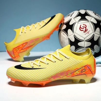 Men Football Boots - Outdoor Soccer Cleats with Long Spikes | Breathable Training Shoes - ZOOMNSTORE