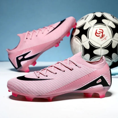 Men Football Boots - Outdoor Soccer Cleats with Long Spikes | Breathable Training Shoes - ZOOMNSTORE