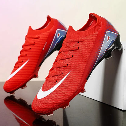 Men Football Boots - Outdoor Soccer Cleats with Long Spikes | Breathable Training Shoes - ZOOMNSTORE