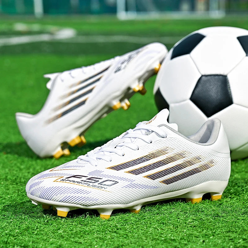 Men Football Boots - Professional TF FG Soccer Shoes With Ankle Support Cleats - ZOOMNSTORE