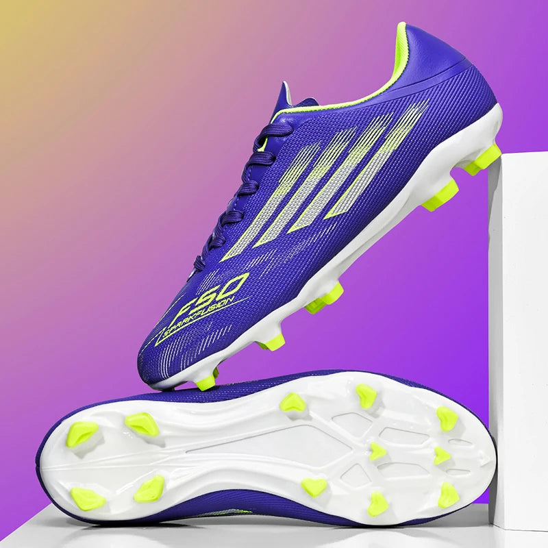 Men Football Boots - Professional TF FG Soccer Shoes With Ankle Support Cleats - ZOOMNSTORE