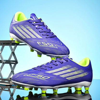 Men Football Boots - Professional TF FG Soccer Shoes With Ankle Support Cleats - ZOOMNSTORE