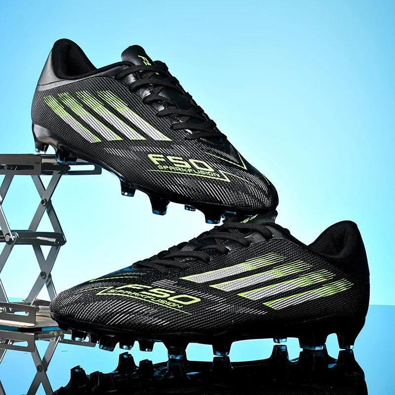 Men Football Boots - Professional TF FG Soccer Shoes With Ankle Support Cleats - ZOOMNSTORE