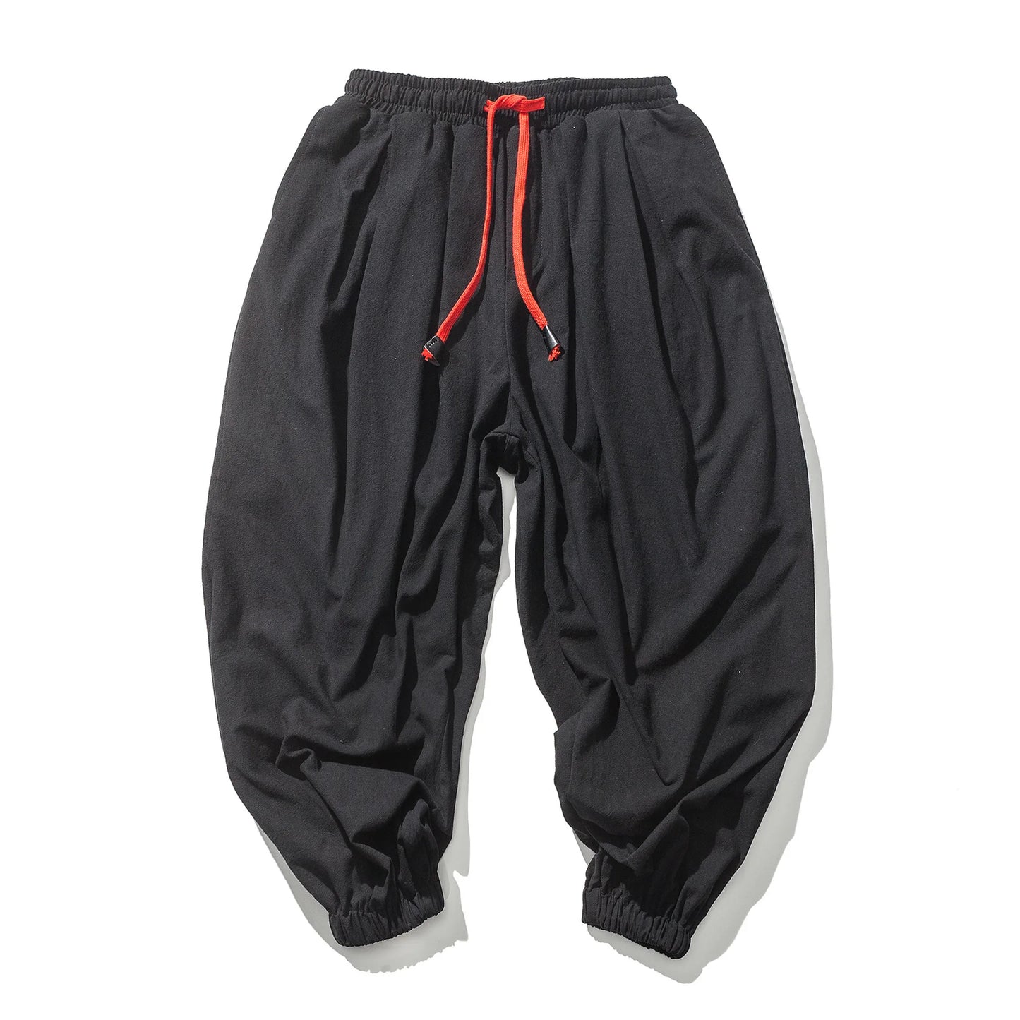 Men Harem Pants - Oversized Cotton Linen Jogger Pants | Loose Casual Ankle Length Trousers - ZOOMNSTORE