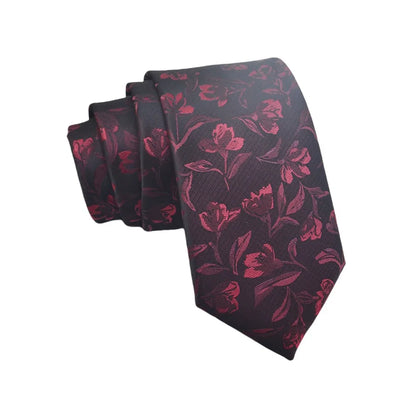 Mens Jacquard Tie - Floral Dot Necktie for Weddings  Daily Wear - ZOOMNSTORE
