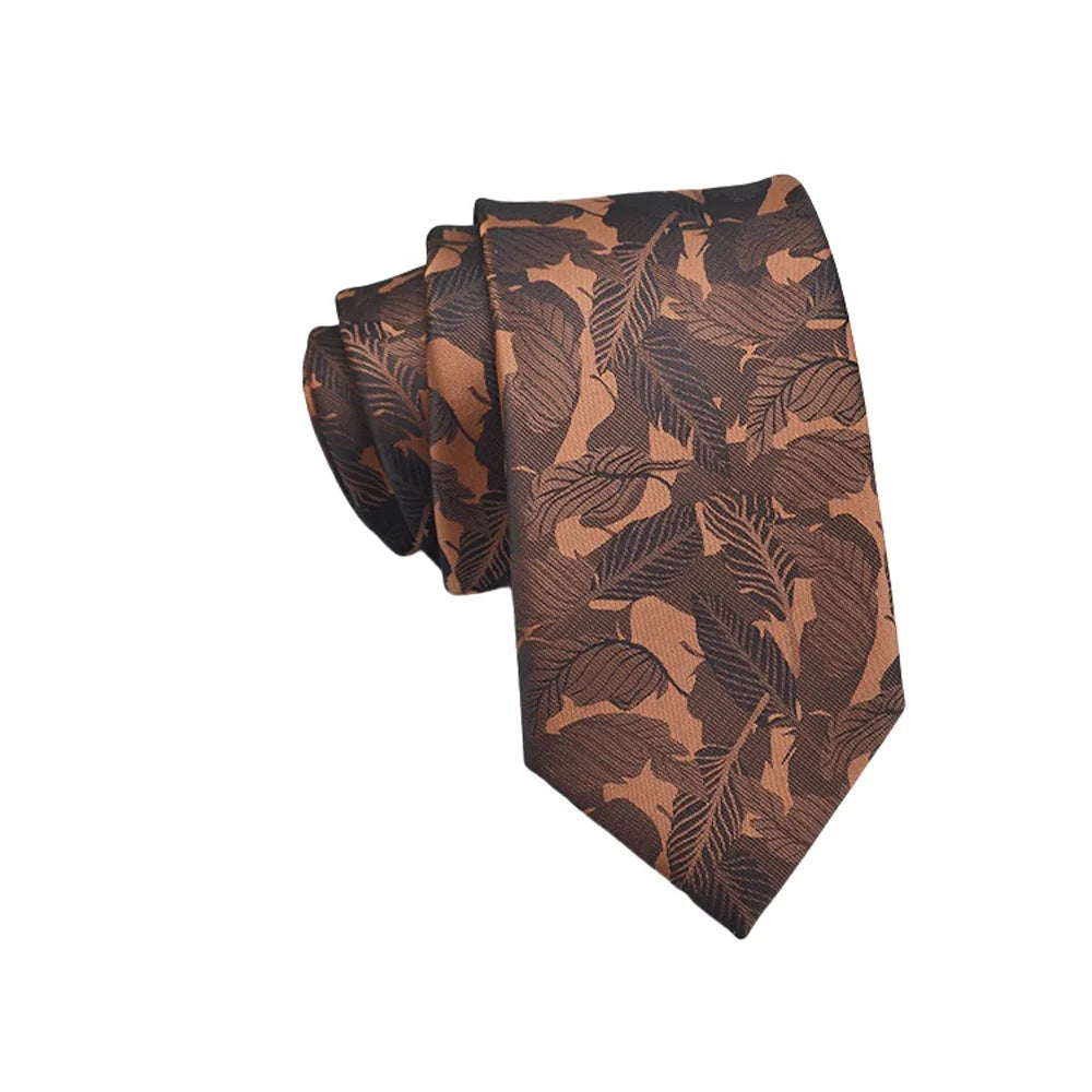 Mens Jacquard Tie - Floral Dot Necktie for Weddings  Daily Wear - ZOOMNSTORE