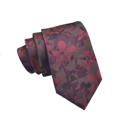Mens Jacquard Tie - Floral Dot Necktie for Weddings  Daily Wear - ZOOMNSTORE