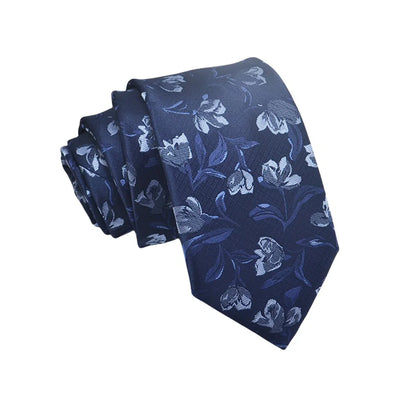 Mens Jacquard Tie - Floral Dot Necktie for Weddings  Daily Wear - ZOOMNSTORE