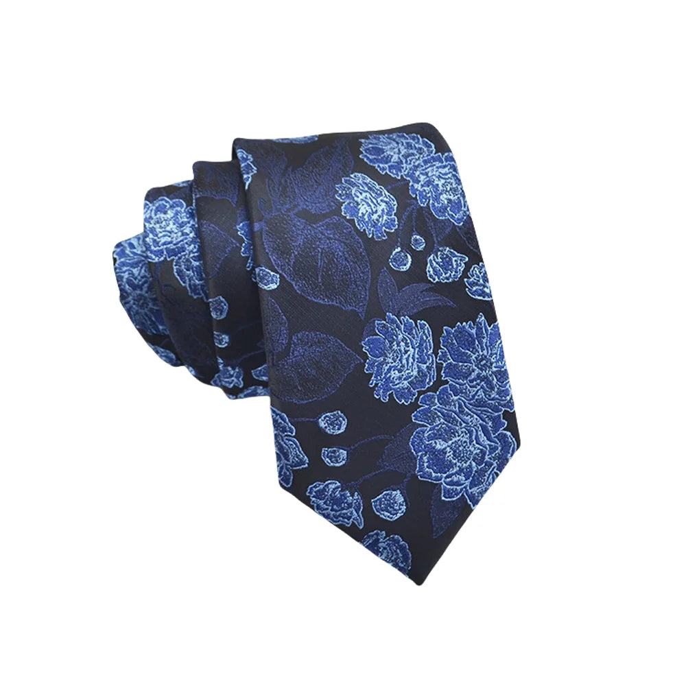 Mens Jacquard Tie - Floral Dot Necktie for Weddings  Daily Wear - ZOOMNSTORE