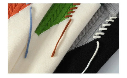 Men Knitted Jumpers - Patchwork Sweater O-Neck Pullover | Casual Winter Wear - ZOOMNSTORE